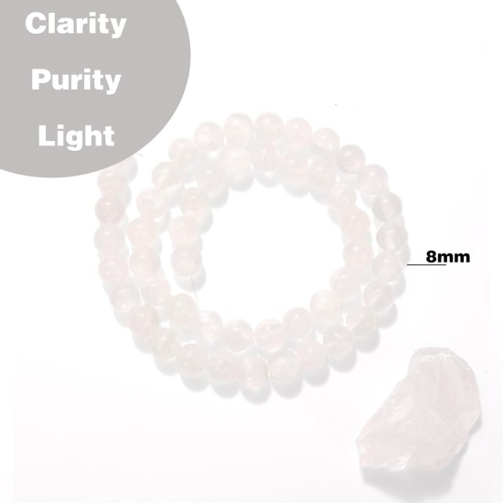 Raicegs 100 pièces 8mm perles de sélénite perles de pierres précieuses naturelles perles rondes en vrac pour la fabrication de bijoux bracelets à faire soi-même collier Raicegs 100 pièces 8mm perles de sélénite perles de pierres précieuses naturelles perles rondes en vrac pour la fabrication de bijoux bracelets à faire soi-même collier