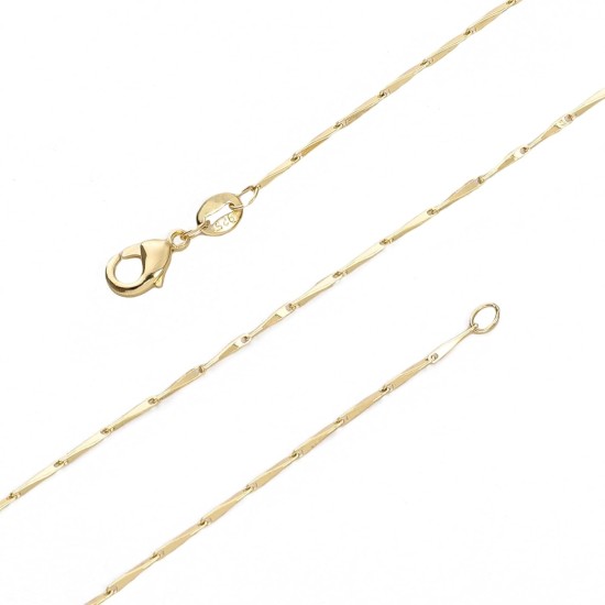 BEADIA Collier chaînes Guazi plaqué or 45 cm 4 pièces avec fermoir mousqueton pour les résultats de fabrication de bijoux à bricoler soi-même