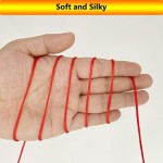 2 mm 330 Pieds Cordon en Nylon Satiné pour la Fabrication de Bijoux Bracelet Colliers Fil de Perles Queue de Rat Macramé Kumihimo Noeud Chinois Artisanat Rouge
