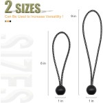 Paquet de 30 boules de cordon élastique, 6 pouces, boules de cordon élastique robustes, balles d'arrimage de bâche d'auvent pour le camping, les tentes, le fret, le fil et les tuyaux de maintien, les parasols de terrasse, auvent (noir) Paquet de 30 boules de cordon élastique, 6 pouces, boules de cordon élastique robustes, balles d'arrimage de bâche d'auvent pour le camping, les tentes, le fret, le fil et les tuyaux de maintien, les parasols de terrasse, auvent (noir)