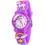 Montre pour filles – Montre étanche avec dessin animé 3D pour tout-petits, cadeaux pour filles de 2 à 8 ans, jouets pour filles de 3, 4, 5, 6, 7 ans – Cadeaux pour enfants