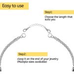 winee Lot de 30 rallonges de chaîne pour collier, rallonges de collier pour femmes et filles, rallonges de bracelet de cheville en acier inoxydable pour la fabrication de bijoux 2 pouces, 3 pouces, 4 pouces, 5 pouces, 6 pouces (15 or, 15 argent)