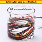 2 mm 330 Pieds Cordon en Nylon Satiné pour la Fabrication de Bijoux Bracelet Colliers Fil de Perles Queue de Rat Macramé Kumihimo Noeud Chinois Artisanat Rouge