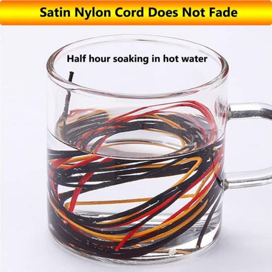 2 mm 330 Pieds Cordon en Nylon Satiné pour la Fabrication de Bijoux Bracelet Colliers Fil de Perles Queue de Rat Macramé Kumihimo Noeud Chinois Artisanat Rouge