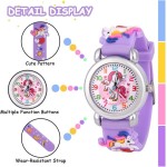 Montre pour enfants, montres de dessin animé 3D pour tout-petits, montres à quartz analogiques pour filles et garçons avec bracelet en silicone confortable, meilleurs cadeaux de jouets pour filles et garçons âgés de 3 à 12 ans