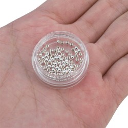 Perles rondes en argent Sterling 925, 2mm, 100 pièces, pour la fabrication de bijoux