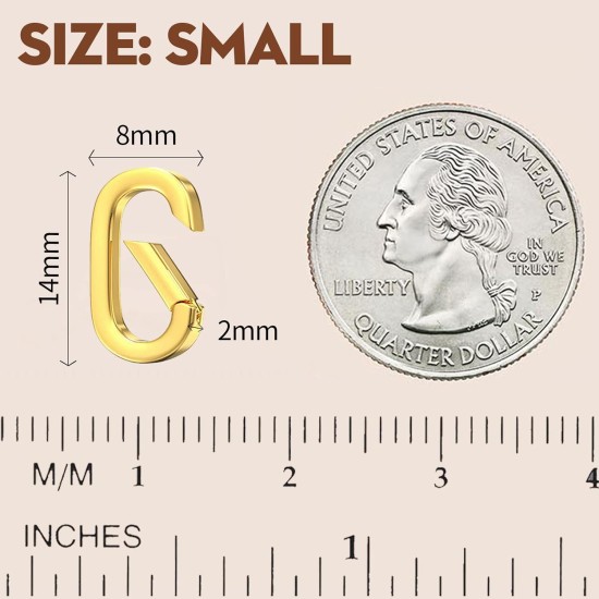 OHINGLT 10 pièces fermoirs à pendentif à pince mousqueton - fermoir et fermetures de collier en or 18 carats, connecteur de breloque de bracelet pour femmes