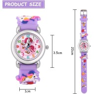 Montre pour enfants, montres de dessin animé 3D pour tout-petits, montres à quartz analogiques pour filles et garçons avec bracelet en silicone confortable, meilleurs cadeaux de jouets pour filles et garçons âgés de 3 à 12 ans