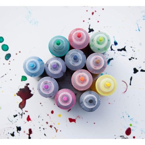 Kit de teinture par nouage en une étape Tulip Fabric 36028 Fdy Super Big Kit de teinture par nouage 12 couleurs, comme détaillé