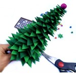 Inf-way Kit de bricolage pour sapin de Noël en feutre, mini décoration de sapin de Noël fait à la main, fournitures artisanales festives avec feuilles de feutre et ornements pour décoration de vacances (1)