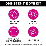 Kit de teinture par nouage en une étape Tulip Fabric 36028 Fdy Super Big Kit de teinture par nouage 12 couleurs, comme détaillé