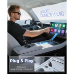 Adaptateur CarPlay sans fil pour Apple iPhone (mise à niveau 2026) - Convertissez CarPlay filaire en adaptateur sans fil CarPlay, connexion stable compatible avec les véhicules CarPlay filaires OEM et iOS 10+ (noir)