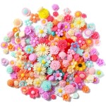 X Hot Popcorn Flatback Résine Fleur Charmes Aléatoire Slime Charms Flatback Cabochons Marguerite Embellissement pour DIY Scrapbooking Pince À Cheveux Décor De Coque De Téléphone