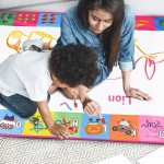 Tapis de gribouillage à l'eau – Tableau de jouets pour enfants, peinture, écriture, gribouillage – Tapis de dessin couleur avec stylos magiques, jouets éducatifs pour enfants de 3, 4, 5, 6, 7, 8, 9, 10, 11, 12 ans, filles, garçons, cadeau pour tout-petits