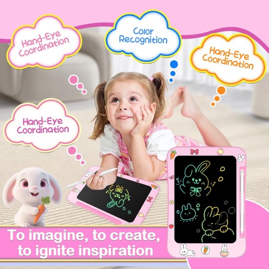 Genialba Tablette d'écriture LCD pour enfants, planche à dessin à écran coloré pour garçons et filles de 3 à 7 ans – Jouets éducatifs, cadeaux de Pâques pour enfants (lapin) Genialba Tablette d'écriture LCD pour enfants, planche à dessin à écran coloré pour garçons et filles de 3 à 7 ans – Jouets éducatifs, cadeaux de Pâques pour enfants (lapin)