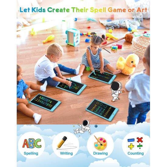 FLUESTON Tablette d'écriture LCD 10 pouces, tableau de gribouillage, jouets cadeaux pour filles et garçons de 3 à 8 ans, bloc de dessin électronique coloré pour tout-petits, panier de Pâques pour enfants, apprentissage éducatif, jouet de voyage FLUESTON Tablette d'écriture LCD 10 pouces, tableau de gribouillage, jouets cadeaux pour filles et garçons de 3 à 8 ans, bloc de dessin électronique coloré pour tout-petits, panier de Pâques pour enfants, apprentissage éducatif, jouet de voyage