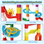 Jouet de course à billes, 110 pièces, kit de labyrinthe en marbre, jouet d'apprentissage éducatif pour enfants, blocs de construction de chemin de fer de construction de course Mable avec 60 billes, cadeau d'anniversaire pour garçons et filles de 3, 4, 5, Jouet de course à billes, 110 pièces, kit de labyrinthe en marbre, jouet d'apprentissage éducatif pour enfants, blocs de construction de chemin de fer de construction de course Mable avec 60 billes, cadeau d'anniversaire pour garçons et filles de 3, 4, 5,