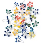 Perles en verre soufflées à la main style marguerite, pierres décoratives – Plus épaisses et de taille constante (1/4