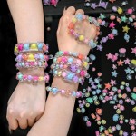 200 g + bonbons en vrac assortis de jolies perles Kandi pour la fabrication de bijoux, kit de fabrication de bracelets, fournitures artisanales, perles de charme (mélange II)