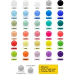 180 pièces FIVEIZERO perles en silicone – 30 couleurs perles rondes en caoutchouc de 12 mm en vrac pour l'artisanat de bricolage, accessoires de porte-clés et fabrication de bijoux
