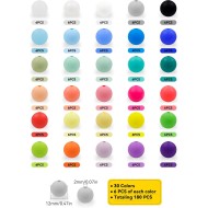 180 pièces FIVEIZERO perles en silicone – 30 couleurs perles rondes en caoutchouc de 12 mm en vrac pour l'artisanat de bricolage, accessoires de porte-clés et fabrication de bijoux