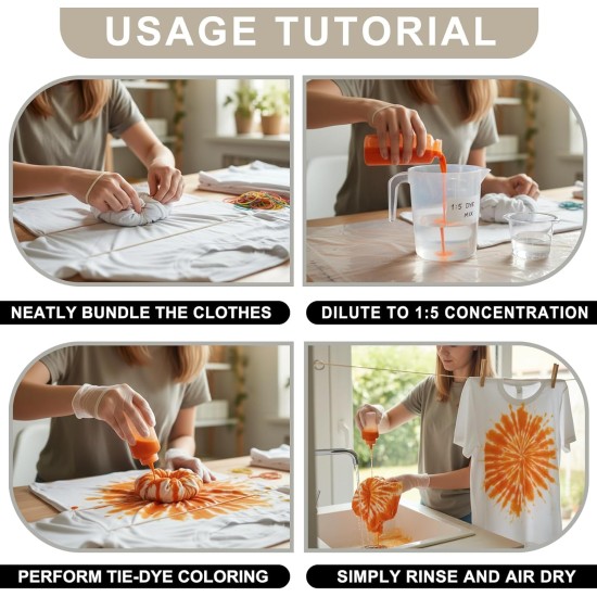 DUTOHAO Tie Dye Teinture Liquide, Colorants de Tissu concentrés Rouges, Colorants créatifs de 3,5 Fl.oz pour la Maison pour Les Arts et l'artisanat, Art de Tissu DIY(Rouge, 3,5 fl oz / 100 ml)