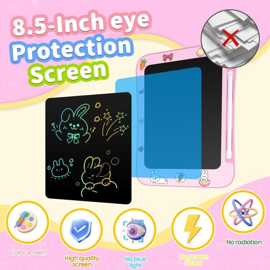 Genialba Tablette d'écriture LCD pour enfants, planche à dessin à écran coloré pour garçons et filles de 3 à 7 ans – Jouets éducatifs, cadeaux de Pâques pour enfants (lapin) Genialba Tablette d'écriture LCD pour enfants, planche à dessin à écran coloré pour garçons et filles de 3 à 7 ans – Jouets éducatifs, cadeaux de Pâques pour enfants (lapin)