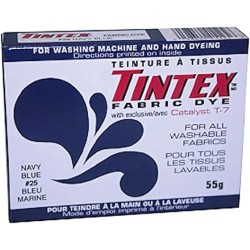 Lot de 1 teinture pour tissu bleu marine de marque Tintex 25