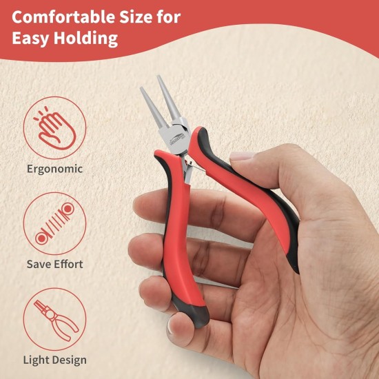 Pince à bec rond pour la fabrication de bijoux, la mise en forme de fil, le perlage, la réparation de bijoux