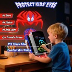 Tablette d'écriture LCD cool avec stylet Web et poignée Web – Tableau de gribouillage amusant pour enfants, bloc de dessin coloré, jouets cadeaux pour garçons et filles de 3 4 5 6 7 8 10 ans, tout-petits âgés de 3 à 4 ans, 4 à 6 ans, 6 à 8 ans, 8 à 12 ans