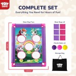 TOY Life Jeu de lancer de poufs, jeux de fête de carnaval, ensemble de cornhole pour enfants, jeux d'extérieur, jouets d'extérieur pour enfants âgés de 4 à 8 ans, jouets d'extérieur pour les tout-petits de 3 à 5 ans, cadeaux pour filles et garçons de 3, 4