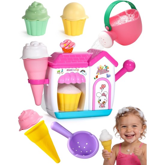 Jouets de bain pour enfants âgés de 4 à 8 ans, 3 à 5 ans, jouets de bain pour tout-petits, baignoire, machine à mousse de crème glacée, ensemble de jeu de gâteaux à bulles, cadeaux d'anniversaire, panier de Pâques, pour filles et garçons de 2 à 4, 5 et 6 Jouets de bain pour enfants âgés de 4 à 8 ans, 3 à 5 ans, jouets de bain pour tout-petits, baignoire, machine à mousse de crème glacée, ensemble de jeu de gâteaux à bulles, cadeaux d'anniversaire, panier de Pâques, pour filles et garçons de 2 à 4, 5 et 6