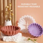 Moules en résine pour bol, 5,24 x 1,65 pouces, plateau de fleurs, moules en silicone pour résine, moules en résine époxy pour porte-bijoux, boîte à bibelots, bougeoir