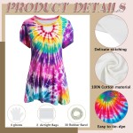 Silkfly Chemise habillée en coton blanc pour teinture par nouage, grande taille, robes, articles de bricolage pour teinture par nouage, kit de bricolage pour femme (XX-Large)