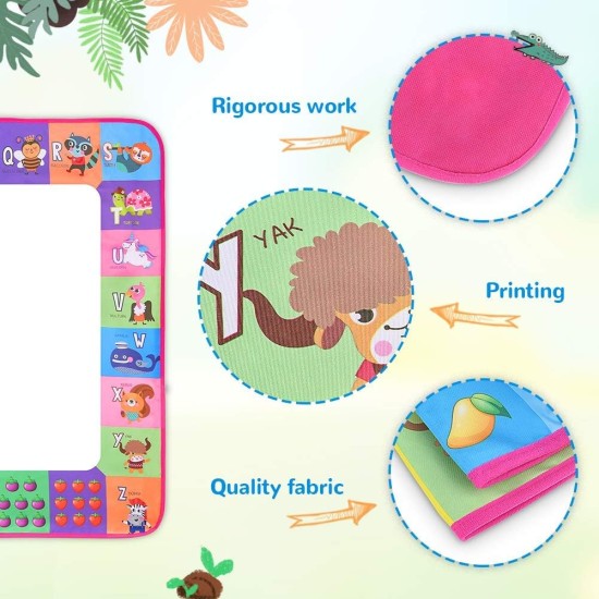 Tapis de gribouillage à l'eau – Tableau de jouets pour enfants, peinture, écriture, gribouillage – Tapis de dessin couleur avec stylos magiques, jouets éducatifs pour enfants de 3, 4, 5, 6, 7, 8, 9, 10, 11, 12 ans, filles, garçons, cadeau pour tout-petits