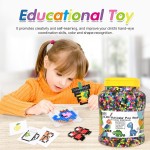 Inscraft Kit de 23 000 perles à repasser pour travaux manuels pour enfants, 30 couleurs de perles en fer avec 3 panneaux perforés, 5 papiers à repasser, 10 motifs, cadeaux pour anniversaire, Noël, kit de recharge en vrac de perles fondantes multicolores d