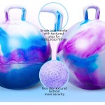 ZOOJOY Hopper Ball, jouets de saut pour enfants, balle rebondissante de 18 pouces avec poignée pour garçons et filles âgés de 3 à 8 ans, jouet gonflable de trémie de rebond de nuages ​​avec pompe