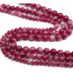 Perles en pierre naturelle tourmaline pastèque de 6 mm pour la fabrication de bijoux, 65 pierres précieuses rondes en vrac pour bracelet et collier 38,1 cm