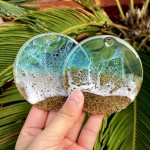 RESINWORLD Ensemble de 25 cavités de moules en silicone à cercle plat brillant de grande, moyenne et petite taille, boucles d'oreilles rondes percées, pendentif, porte-clés, moule en résine pour étiquette d'animal de compagnie