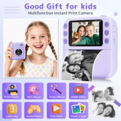 Appareil photo à impression instantanée pour enfants, cadeaux d'anniversaire de Noël pour filles et garçons, appareils photo à impression numérique instantanée 1080P pour tout-petits, jouet portable pour fille de 4 5 6 7 8 9 10 ans avec carte SD de 32 Go, Appareil photo à impression instantanée pour enfants, cadeaux d'anniversaire de Noël pour filles et garçons, appareils photo à impression numérique instantanée 1080P pour tout-petits, jouet portable pour fille de 4 5 6 7 8 9 10 ans avec carte SD de 32 Go,
