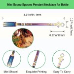 Mini cuillère en métal, cuillère à médicaments, pelle, mini pelle, fournitures pour la maison, pendentifs, collier (multicolore) Mini cuillère en métal, cuillère à médicaments, pelle, mini pelle, fournitures pour la maison, pendentifs, collier (multicolore)