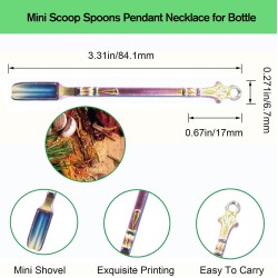 Mini cuillère en métal, cuillère à médicaments, pelle, mini pelle, fournitures pour la maison, pendentifs, collier (multicolore)