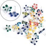 Perles en verre soufflées à la main style marguerite, pierres décoratives – Plus épaisses et de taille constante (1/4