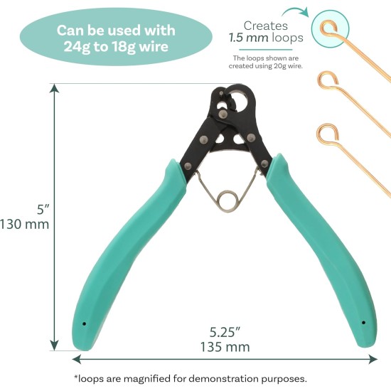 The Beadsmith Vintaj One Step Looper – Créez et coupez des boucles cohérentes de 1,5 mm pour la fabrication de bijoux, à utiliser avec du fil artisanal de 24 à 18 g