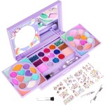 Kit de maquillage pour enfants pour filles, véritable cosmétique lavable, cadeaux d'anniversaire pour filles de 3 ans et plus, jouets de simulation pour filles de 4-6, 6-8, 8-10 ans, non toxique Kit de maquillage pour enfants pour filles, véritable cosmétique lavable, cadeaux d'anniversaire pour filles de 3 ans et plus, jouets de simulation pour filles de 4-6, 6-8, 8-10 ans, non toxique