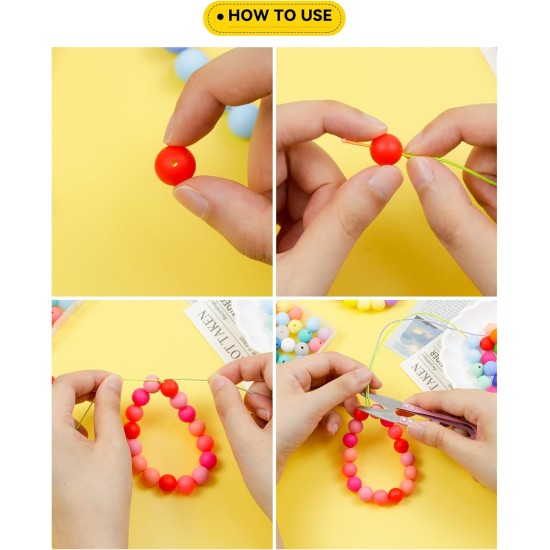 180 pièces FIVEIZERO perles en silicone – 30 couleurs perles rondes en caoutchouc de 12 mm en vrac pour l'artisanat de bricolage, accessoires de porte-clés et fabrication de bijoux
