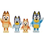 Bluey Family Figure Pack de 4, jouets de personnages articulés robustes avec figurines de bingo, de piment et de bandit, figurines d'animaux de la taille des tout-petits pour les enfants à partir de 3 ans