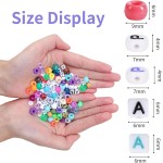 QUEFE 2350 pièces, 64 couleurs, perles de poney pour kit de fabrication de bracelets, kit de bracelets d'amitié de perles Kandi arc-en-ciel, perles de lettres et cordes élastiques pour la fabrication de bracelets et de colliers, ensemble de cadeaux artisa QUEFE 2350 pièces, 64 couleurs, perles de poney pour kit de fabrication de bracelets, kit de bracelets d'amitié de perles Kandi arc-en-ciel, perles de lettres et cordes élastiques pour la fabrication de bracelets et de colliers, ensemble de cadeaux artisa