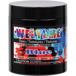 Poudre de teinture réactive aux fibres bleues – 7 oz, colorants professionnels pour tie-dye, teinture glacée, batik, couleur vive pour toutes les fibres naturelles (bleu, 7 oz)