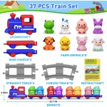 Jouets d'apprentissage pour les tout-petits de 1, 2 et 3 ans, ensemble de train de ferme électrique pour tout-petits de 2 à 4 ans, jouet de train Montessori assorti et trié avec animaux de la ferme, musique, lumière, cadeau d'anniversaire de Noël pour béb Jouets d'apprentissage pour les tout-petits de 1, 2 et 3 ans, ensemble de train de ferme électrique pour tout-petits de 2 à 4 ans, jouet de train Montessori assorti et trié avec animaux de la ferme, musique, lumière, cadeau d'anniversaire de Noël pour béb